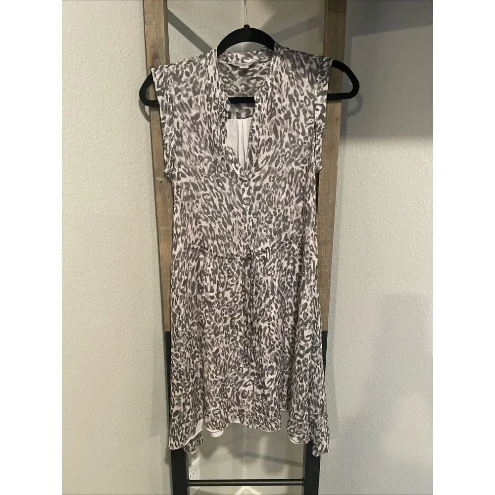 All Saints Women’s Clary Pattern Dress Sleeveless Mini Size Small Pink/Gray Sml - Picture 7 of 9